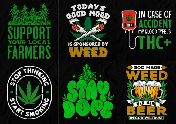 420 Cannabis T-shirt Design Bundle(V-3)