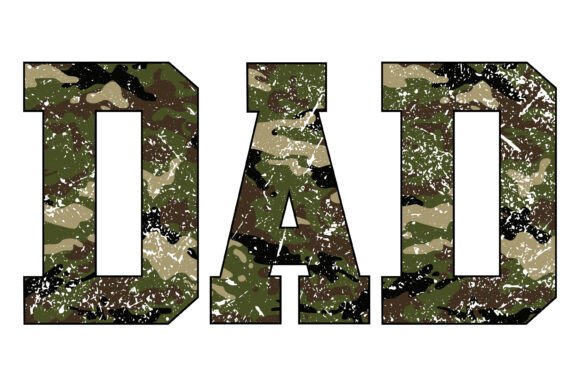 Camo Dad Military Father Design: Authentic Military-Inspired Typography