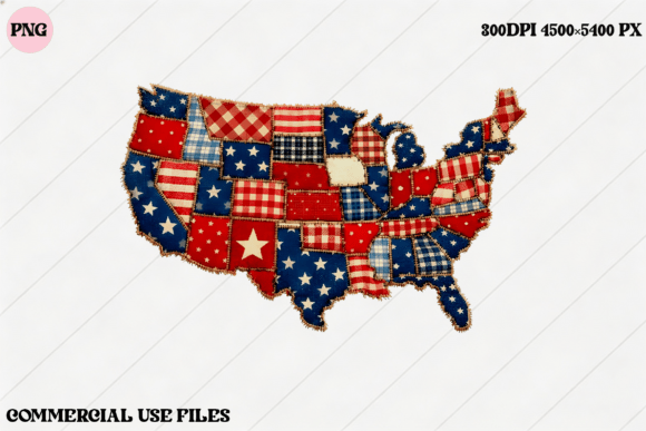 Patriotic Craft Potential: The USA Map Quilt Design