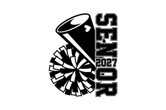 Senior 2027 Cheer Megaphone: Your Go-To School Spirit Design