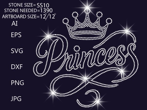 Sparkling Princess Crown Design: A Regal Touch for Every Project