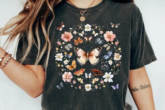 Timeless Nature in a Digital Frame: The Vintage Butterfly Wreath