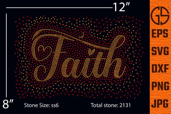 Unleash Creative Sparkle with Faith Rhinestone Template Design